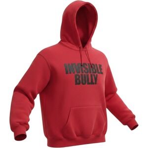 Invisible Bully Red Graphic Hoodie Mens Small Brooklyn Streetwear Sweatshirt